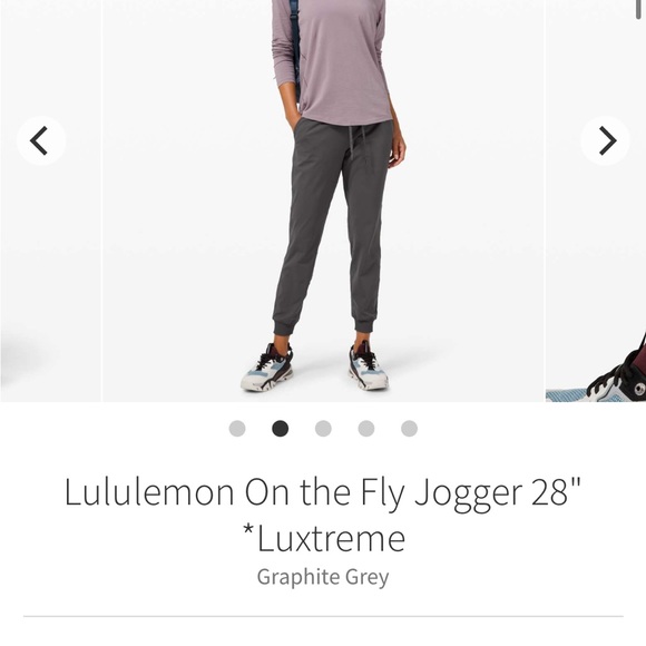 Lululemon On the Fly Jogger 28” luxtreme graphite gray size 4 LW5CPJS - Picture 10 of 13